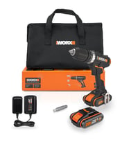 WORX WX370.1 20Volt/2.0Ah. Li-ion Çift Akülü Profesyonel Şarjlı Darbeli Matkap