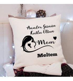 Anneler Günü Tasarımlı Yastık Kişiye Özel