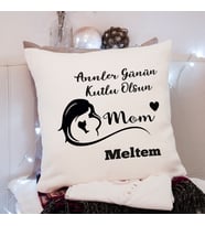 Anneler Günü Tasarımlı Yastık Kişiye Özel