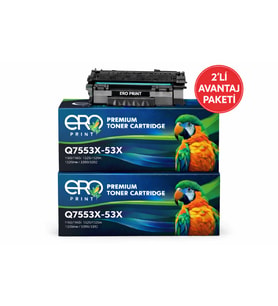 HP Q7553X HP LaserJet M2727nf Muadil Toner - 2'li Avantaj Paket