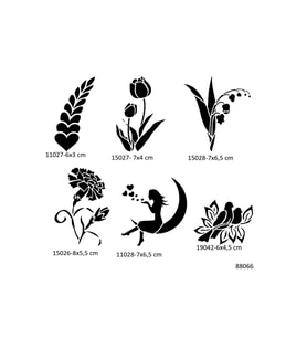 Çiçek Melek 6 Adet Geçici Dövme Şablonu Sadece Desen