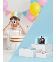 Mavi Kompakt Dijital Kamera Hd Video Ve Fotoğraf Çekim Özellikli Usb Bağlantılı