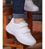 M.P. 232-1307 Zn Beyaz Cırtlı Sneaker Ayakkabı