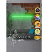 Şerit LED Led Bar Dekoratif Rgb Çok Renkli Animasyonlu Uzaktan Kumandalı Bargreen