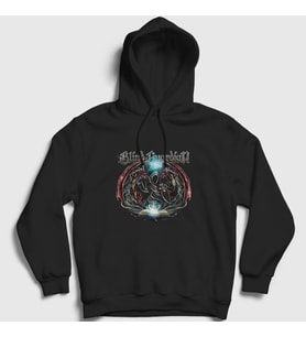 Presmono Unisex Siyah Dragons Blind Guardian Kapüşonlu Sweatshirt 378767tt