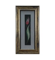 e38 EL İŞÇİLİĞİ SULU BOYA ÇİÇEK TABLO 33 x 16 cm - 6045