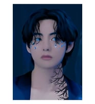 Sıcak Mücevher Kim Taehyung / V Bts Fanart Tablo Ahşap Poster Dekoratif Kod305