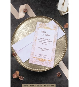 Düğün Nişan Nikah Kına Davetiyesi 3281 Baskı Dahil