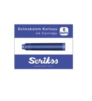 Scrikss Dolmakalem Kartuşu 6'lı Kutu Mavi 