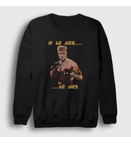 Presmono Unisex Siyah Dies ivan Drago Film Rocky Sweatshirt 249621tt