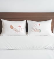 BK Gift Sevgili Tasarımlı Pamuklu 2’li Yastık Kılıfı Seti-12 50x70cm, Sevgiliye Hediye, Ev Hediyesi, Tasarım Ev Tekstili