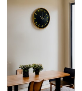 36 Cm Kahverengi Modern Duvar Saati (Standart)
