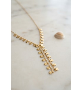 Gold Pirinç Yıldız Model Kadın Kolye 5886