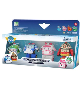 POLI MRT-674 Robocar Poli Mini Transforming Kasabanın Kurtarma Araçları 4lü Set