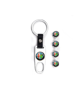 Alfa Romeo Giulietta Paslanmaz Çelik Sibop Kapağı ve Anahtarlık Seti Krom Renk
