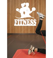Motivasyon Sağlayan Fitness Ahşap Duvar Dekorasyonu (Beyaz)
