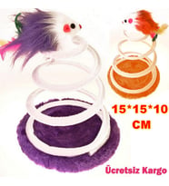 Kediler İçin Hareketli Figürlü Yaylı Kedi Oyunu Oyuncağı Yaylı Kedi Oyuncağı Peluş Kedi Oyuncağı (Karışık)