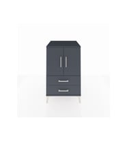 Kronos Komodin 2 Raflı 2 Çekmeceli 2 Kapaklı 60x59x96 Antrasit-Antrasit