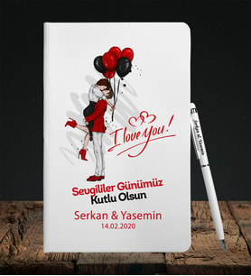 Sevgililer Gününe Özel Defter Kalem Seti 18