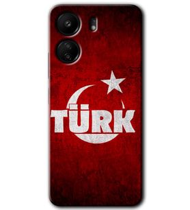 Xiaomi Redmi 13C Kılıf HD Desen Baskılı Kılıf - Ayyıldız Türk