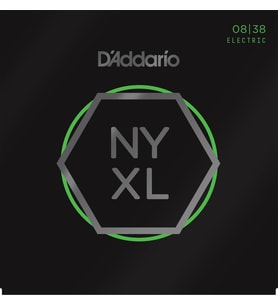 D'Addario NYXL0838 Extra Super Light Elektro Gitar Tel Seti (Takım Tel) 08-38 Kalınlık, Yüksek Karbon Çelik, Kopmaya Ekstra Dayanıklı