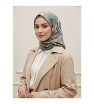 Çiçek Motifli Floral Desenli Özel Tasarım Şal