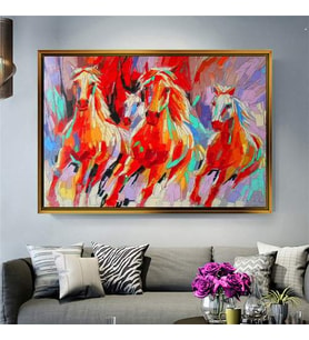 Altın Çerçeveli dekoratif tablo a528 (Gold)