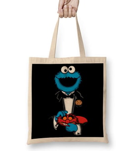Cookie Monster Phone Case Kurabiye Canavarı Bez Çanta Uzun Saplı