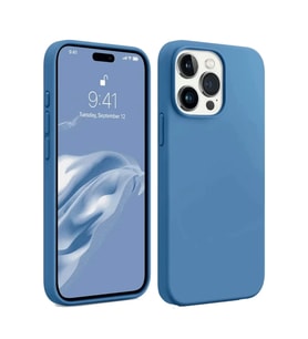 iPhone 15 Pro Max Kılıf First Silikon - Mavi