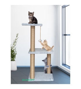 Üçlü Gri Stepli Kedi Tırmalama Tahtası