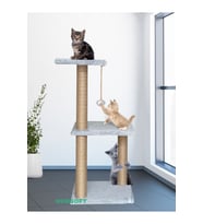 Üçlü Gri Stepli Kedi Tırmalama Tahtası