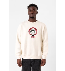 One Piece Anime Monkey D Luffy Ekru Erkek 2ip Sweatshirt