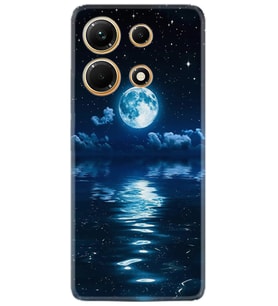 Infınix Note 30 Kılıf Resimli Desenli Baskılı Silikon Night Moon 1133