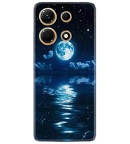 Infınix Note 30 Kılıf Resimli Desenli Baskılı Silikon Night Moon 1133