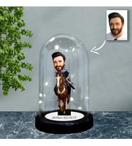 KİŞİYE ÖZEL AT BİNEN ALP TASARIMLI IŞIKLI KARİKATÜR FANUS BİBLO FN85