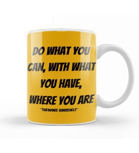 Theodore Roosevelt Quotes Gifts Vintage Retro Rainbow Style Kupa Bardak Porselen