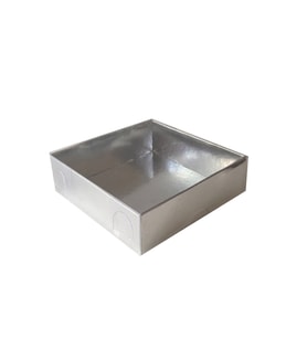Asetat Kutu Altı Karton 7X7X2.2 CM (50 Adet)  Gümüş