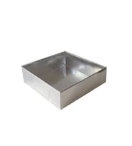 Asetat Kutu Altı Karton 7X7X2.2 CM (50 Adet)  Gümüş