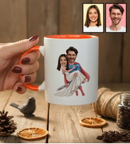 Kişiye Özel Karikatürlü Sevgiliye Hediye Kupa Bardak Sevgililer Günü Hediyesi