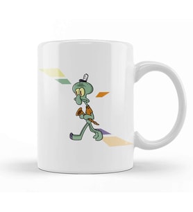 Squidward Void Süngerbob Kupa Bardak Porselen