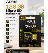 AURIS 128 GB Micro SD Hafıza Kartı Class 10 U3 4K Destekli SD Adaptörlü