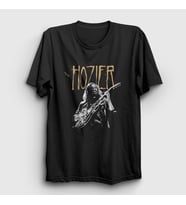 Presmono Unisex Siyah Dublin Guitar Müzik Hozier T-Shirt 474503tt