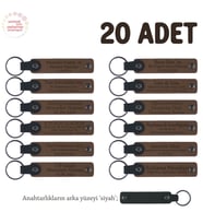 Açık Kahve & Siyah, Öğrencilere Özel Dönem Sonu Hatırası, İsim Yazılabilen Anahtarlık 20' li Set