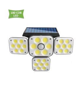 Trendpoint 180COB Ledli Solar 4Başlıklı Bahçe Aydınlatma Duvar Lambası Güneş Enerji Hareket Sensörlü