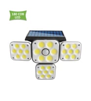 Trendpoint 180COB Ledli Solar 4Başlıklı Bahçe Aydınlatma Duvar Lambası Güneş Enerji Hareket Sensörlü