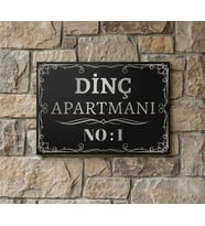 Kişiye Özel Metal Kapı Levhası – Apartman Kapı Tabelası 20x30 cm – İsimli Bina Kapı Levhası