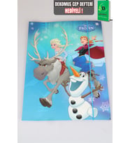 x Dekomus Lisanslı Frozen Elsa Tekli Lastikli Resim Dosyası "Dekomus Cep Defteri Hediyeli"