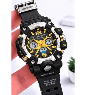 Joefox Digital Ve Analog 2 Yıl Garantili Kronmetre+Takvim+Alarm+Aydınlatma Erkek Kol Saati JOE.Y4