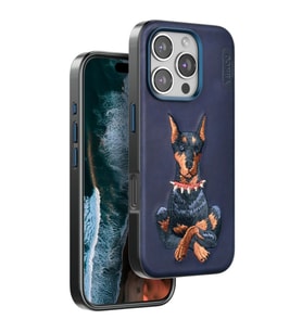 Venco Apple İphone 16 Pro Perma Desenli Kapak - Lacivert
