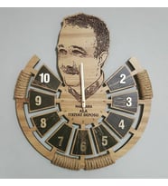 Kişiye Özel Dekoratif Ahşap Duvar Saati 40 cm
